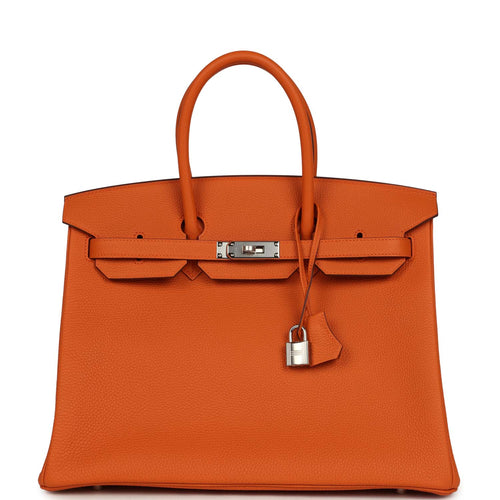 Hermes Birkin 35 Orange Togo Palladium Hardware