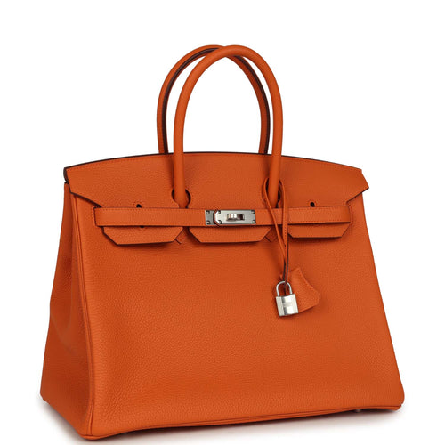 Hermes Birkin 35 Orange Togo Palladium Hardware