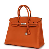 Hermes Birkin 35 Orange Togo Palladium Hardware - Thumbnail View 5