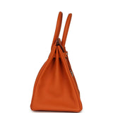 Hermes Birkin 35 Orange Togo Palladium Hardware - Thumbnail View 3
