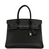 Pre-owned Hermes Birkin 30 Black Epsom Palladium Hardware - Thumbnail View 1