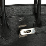 Pre-owned Hermes Birkin 30 Black Epsom Palladium Hardware - Thumbnail View 7
