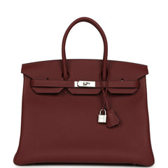 Hermes Birkin 35 Rouge H Togo Palladium Hardware