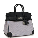 Hermes Birkin Quadrille 25 Caban Swift and Toile Palladium Hardware - Thumbnail View 2