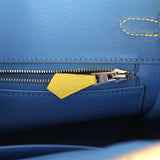 Pre-owned Hermes Birkin 25 Lime Verso Novillo Palladium Hardware - Thumbnail View 9