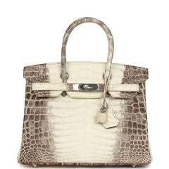 Hermes Birkin 30 Himalaya Niloticus Crocodile Palladium Hardware