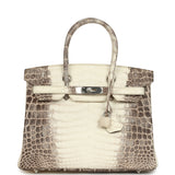 Hermes Birkin 30 Himalaya Niloticus Crocodile Palladium Hardware - Thumbnail View 1