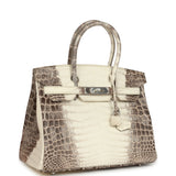 Hermes Birkin 30 Himalaya Niloticus Crocodile Palladium Hardware - Thumbnail View 2