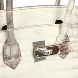 Hermes Birkin 30 Himalaya Niloticus Crocodile Palladium Hardware - Thumbnail View 7