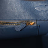 Pre-owned Hermes Birkin 35 Bleu Agate Clemence Gold Hardware - Thumbnail View 9
