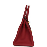 Pre-owned Hermes Birkin 35 Rouge Grenat Togo Gold Hardware - Thumbnail View 3