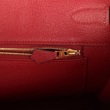 Pre-owned Hermes Birkin 35 Rouge Grenat Togo Gold Hardware - Thumbnail View 9