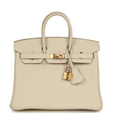 Hermes Birkin 25 Craie Togo Gold Hardware - Thumbnail View 1