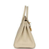 Hermes Birkin 25 Craie Togo Gold Hardware - Thumbnail View 3