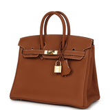 Pre-owned Hermes Birkin 25 Gold Togo Gold Hardware - Thumbnail View 5