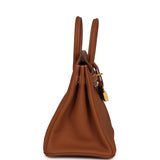 Pre-owned Hermes Birkin 25 Gold Togo Gold Hardware - Thumbnail View 3