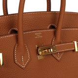 Pre-owned Hermes Birkin 25 Gold Togo Gold Hardware - Thumbnail View 7