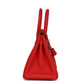 Pre-owned Hermes Birkin 30 Rouge de Coeur Togo Palladium Hardware - Thumbnail View 3