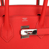 Pre-owned Hermes Birkin 30 Rouge de Coeur Togo Palladium Hardware - Thumbnail View 7