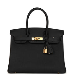 Hermes Birkin 30 Black Togo Gold Hardware