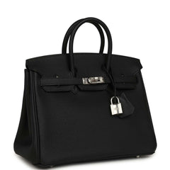 Hermes Birkin 25 Black Togo Palladium Hardware