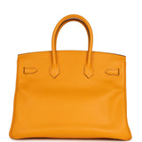 Pre-owned Hermes Birkin 35 Jaune D'or Epsom Palladium Hardware - Thumbnail View 4