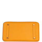 Pre-owned Hermes Birkin 35 Jaune D'or Epsom Palladium Hardware - Thumbnail View 6