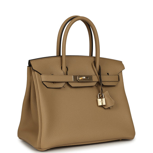 Hermes Birkin 30 Poussiere Togo Permabrass Hardware