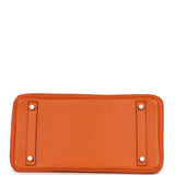 Pre-owned Hermes Birkin 30 Orange Clemence Palladium Hardware - Thumbnail View 6