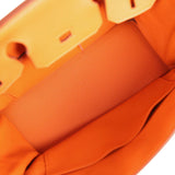 Pre-owned Hermes Birkin 30 Orange Clemence Palladium Hardware - Thumbnail View 8