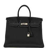 Hermes Special Order (HSS) Birkin 35 Black Verso Togo Brushed Palladium Hardware - Thumbnail View 1