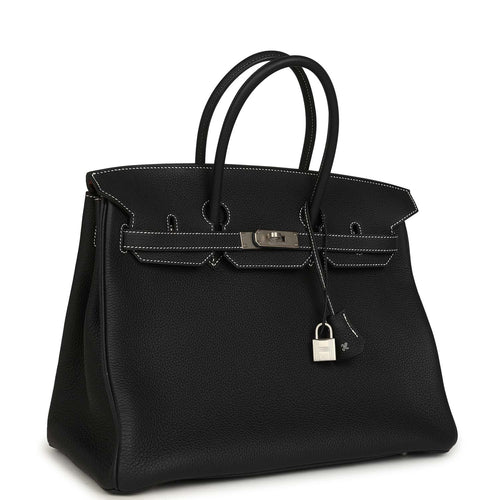 Hermes Special Order (HSS) Birkin 35 Black Verso Togo Brushed Palladium Hardware