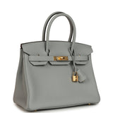 Hermes Birkin 30 Bleu Glacier Togo Gold Hardware - Thumbnail View 2
