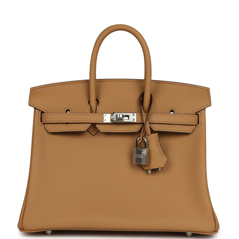 Hermes Birkin 25 Biscuit Swift Palladium Hardware