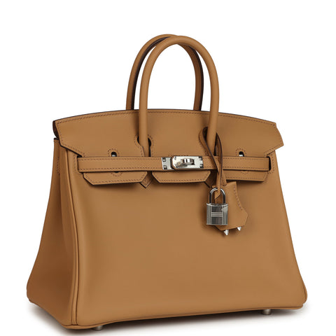 Hermes Birkin 25 Biscuit Swift Palladium Hardware
