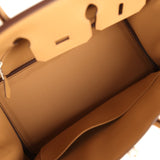 Hermes Birkin 25 Biscuit Swift Palladium Hardware - Thumbnail View 8