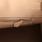 Pre-owned Hermes Birkin 35 Argile Tadelakt Guilloche Palladium Hardware - Thumbnail View 9