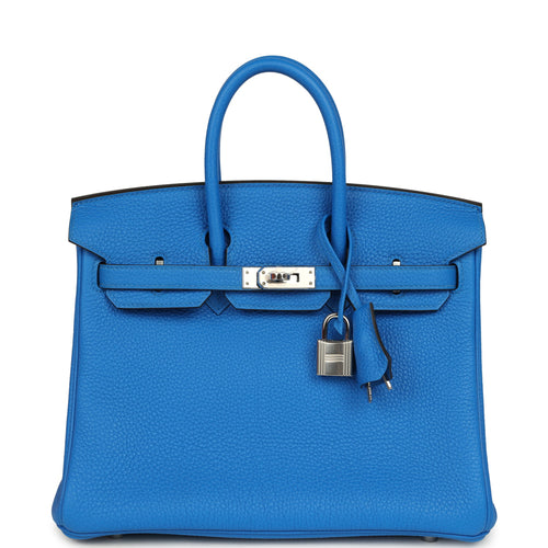 Hermes Birkin 25 Bleu Hydra Togo Palladium Hardware