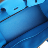 Hermes Birkin 25 Bleu Hydra Togo Palladium Hardware - Thumbnail View 8