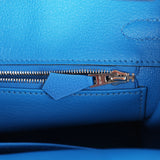 Hermes Birkin 25 Bleu Hydra Togo Palladium Hardware - Thumbnail View 9