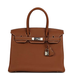 Hermes Birkin 30 Gold Togo Palladium Hardware