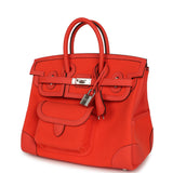 Hermes Birkin 25 Cargo Orange Field Toile Goeland and Swift Palladium Hardware - Thumbnail View 5