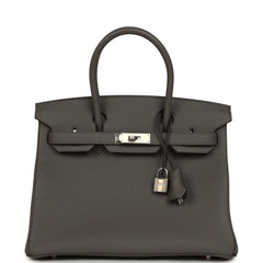 Hermes Birkin 30 Etain Togo Palladium Hardware