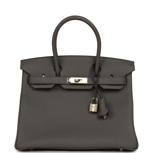 Hermes Birkin 30 Etain Togo Palladium Hardware