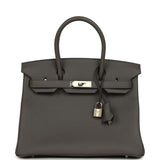 Hermes Birkin 30 Etain Togo Palladium Hardware - Thumbnail View 1