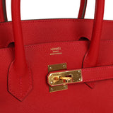 Pre-owned Hermes Birkin 30 Rouge Casaque Epsom Gold Hardware - Thumbnail View 7
