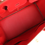 Pre-owned Hermes Birkin 30 Rouge Casaque Epsom Gold Hardware - Thumbnail View 8