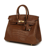 Hermes Birkin 25 Alezan Matte Alligator Gold Hardware - Thumbnail View 5
