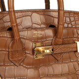Hermes Birkin 25 Alezan Matte Alligator Gold Hardware - Thumbnail View 7