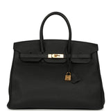 Pre-owned Hermes Birkin 35 Black Togo Gold Hardware - Thumbnail View 1